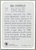 COSTELLO, BILLY SIGNED AW HALL OF FAME BOXING CARD (1991)