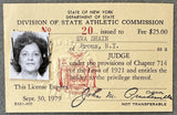 SHAIN, EVA STATE OF NEW YORK BOXING JUDGE LICENSE (1978-79)