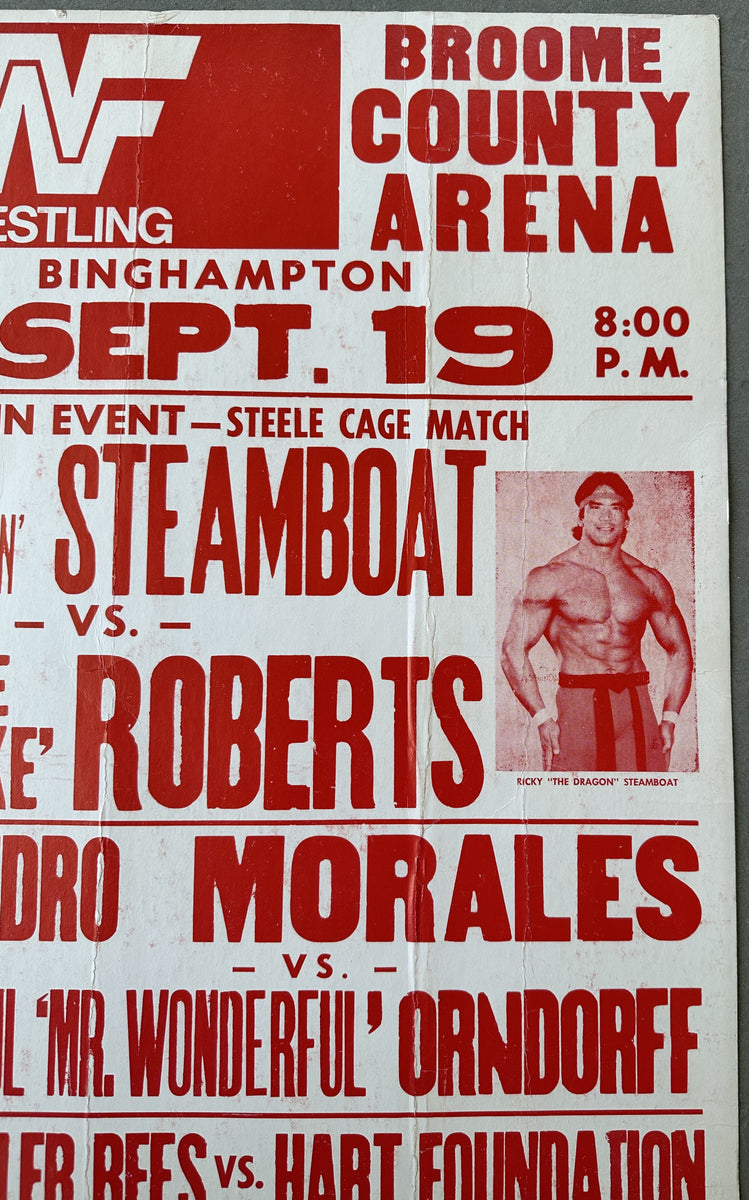 STEAMBOAT, RICKYJAKE "THE SNAKE" ROBERTS ON SITE POSTER (1986) JO