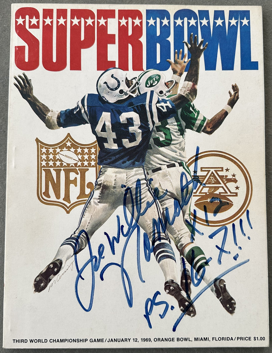 SUPERBOWL III OFFICIAL PROGRAM SIGNED BY JOE NAMATH (1969-JSA