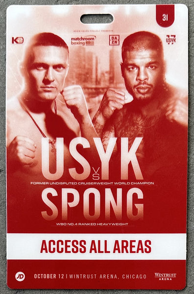 USYK, OLEKSANDR-CHAZZ WITHERSPOON ON SITE ACCESS ALL AREAS CREDENTIAL (2019)