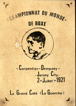 DEMPSEY, JACK-GEORGES CARPENTIER BROADSIDE (1921)