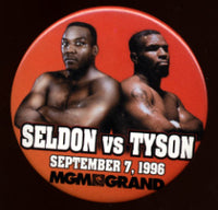 TYSON, MIKE-BRUCE SELDON SOUVENIR PIN (1996)
