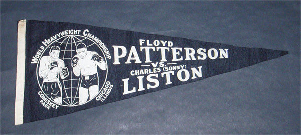 PATTERSON, FLOYD-SONNY LISTON I SOUVENIR PENNANT (1962)