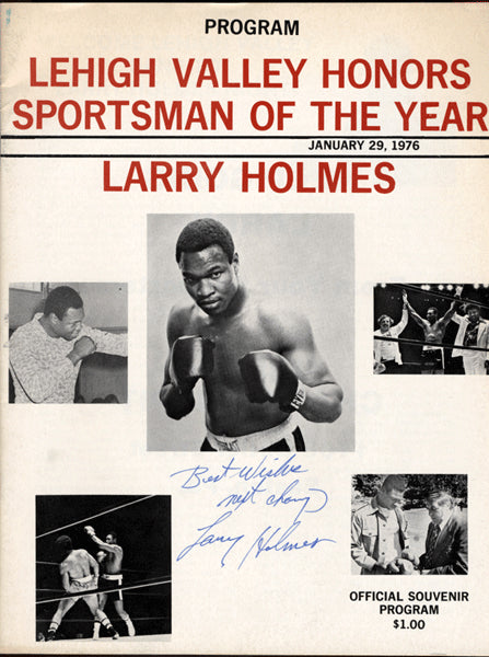 HOLMES, LARRY-JOE GHOLSTON OFFICIAL PROGRAM (1976-SIGNED BY HOLMES)