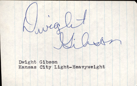 GIBSON, DWIGHT INK SIGNATURE