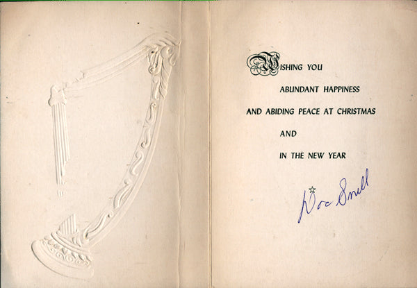 SNELL, DOC SIGNED CHRISTMAS CARD