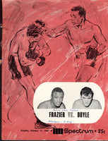 FRAZIER, JOE-TONY DOYLE OFFICIAL PROGRAM (1967)