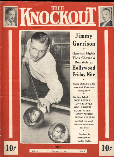 GARRISON, JIMMY-TONY CHAVEZ OFFICIAL PROGRAM (1940)