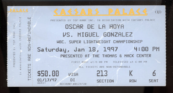 DE LA HOYA, OSCAR-MIGUEL GONZALEZ FULL TICKET (1997)
