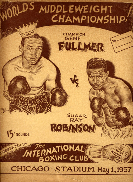 ROBINSON, SUGAR RAY-GENE FULLMER II PRESS KIT (1957)