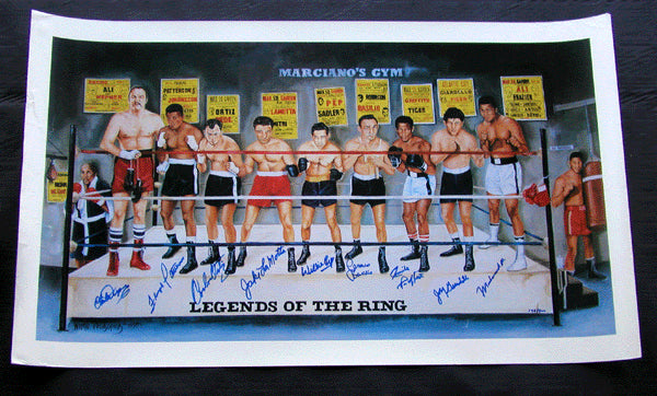 LEGENDS OF THE RING SIGNED LITHOGRAPH (INCLUDING MUHAMMAD ALI)