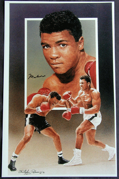 ALI, MUHAMMAD SIGNED LITHO BY CHRISTOPHER PALUSO (1990)