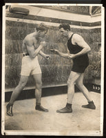 CARPENTIER, GEORGES ORIGINAL PHOTO (TRAINING WITH TOM KENNEDY FOR GUNBOAT SMITH)