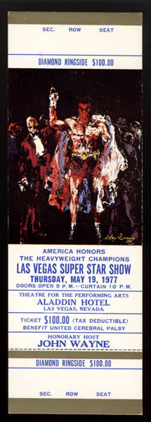 ALI, LOUIS, SCHMELING & OTHERS NIGHT OF HEAVYWEIGHT CHAMPIONS FULL TICKET (1977)
