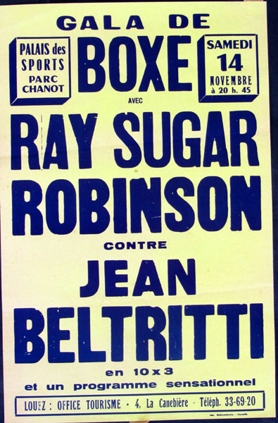 ROBINSON, SUGAR RAY-JEAN BELTRITTI ON SITE POSTER (1964)