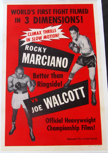 MARCIANO, ROCKY-JERSEY JOE WALCOTT I FIGHT FILM POSTER (1952)