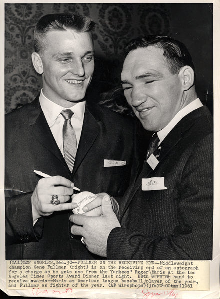 FULLMER, GENE WIRE PHOTO (1961 WITH ROGER MARIS)