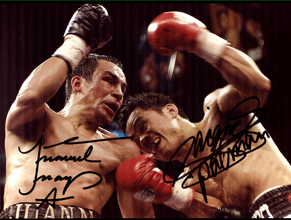 PACQUIAO, MANNY & JUAN MANUEL MARQUEZ SIGNED PHOTO (SIGNED BY BOTH)