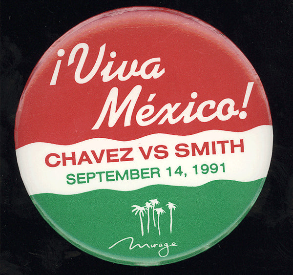 CHAVEZ, JULIO CESAR-LONNIE SMITH SOUVENIR PIN (1991)