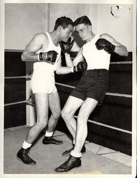 CANZONERI, TONY WIRE PHOTO (1933-TRAINING FOR ROSS)