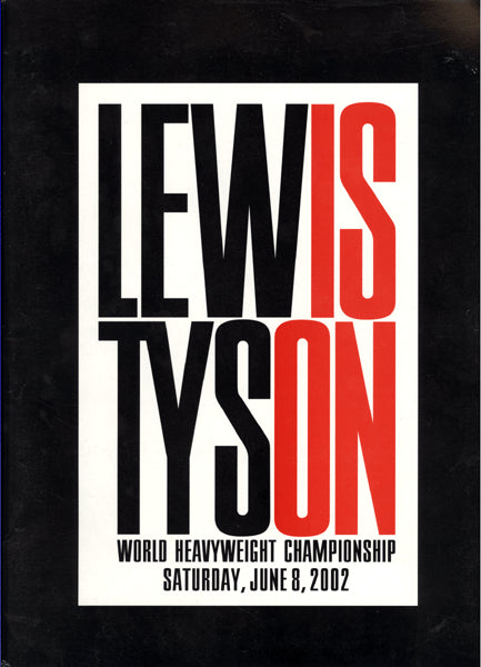 TYSON, MIKE-LENNOX LEWIS PRESS KIT (2002)