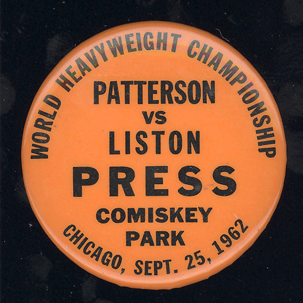 LISTON, SONNY-FLOYD PATTERSON I PRESS PIN (1962)