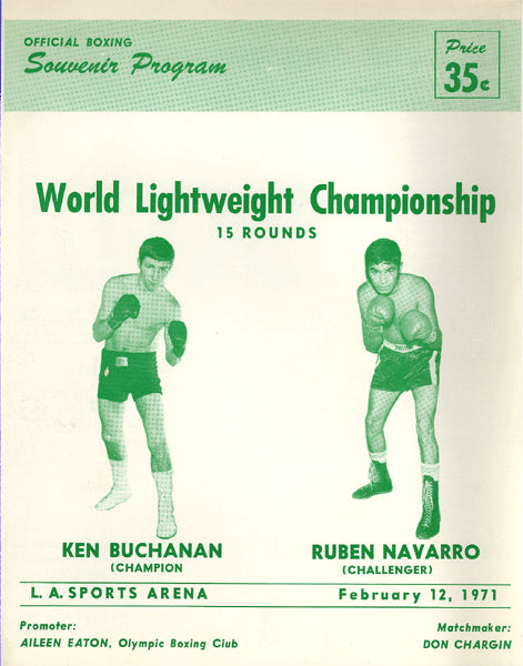 BUCHANAN, KEN-RUBEN NAVARRO OFFICIAL PROGRAM (1971)