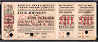 JOHNSON, JACK-JESS WILLARD FULL TICKET (POSTPONED 1915 DATE IN MEXICO)