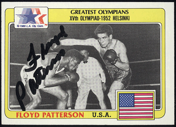 PATTERSON, FLOYD SIGNED GREATEST OLYMPIANS TRADING CARD (1983)