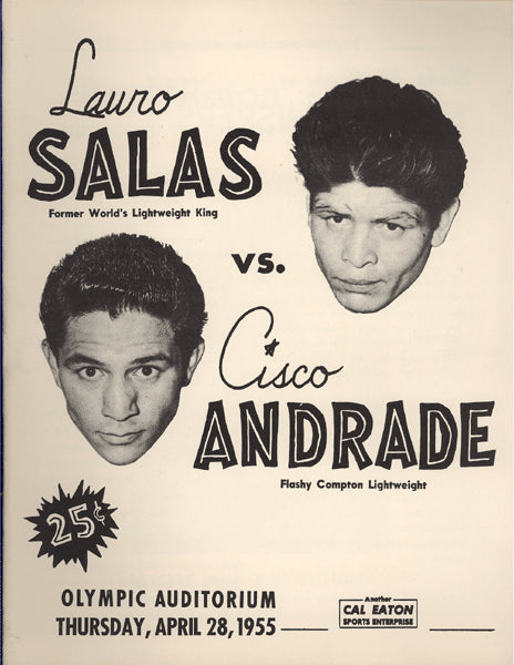 ANDRADE, CISCO-LAURO SALAS OFFICIAL PROGRAM (1955)
