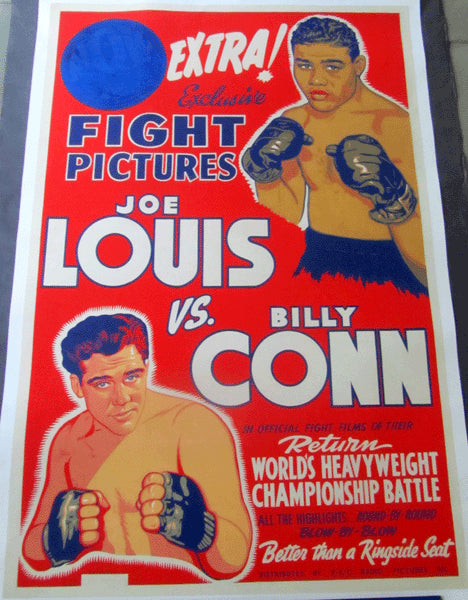 LOUIS, JOE-BILLY CONN II FIGHT FILM POSTER (1946)