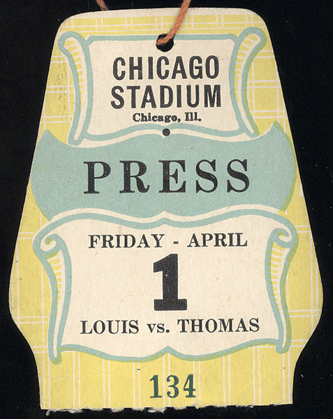 LOUIS, JOE-HARRY THOMAS PRESS PASS (1938)