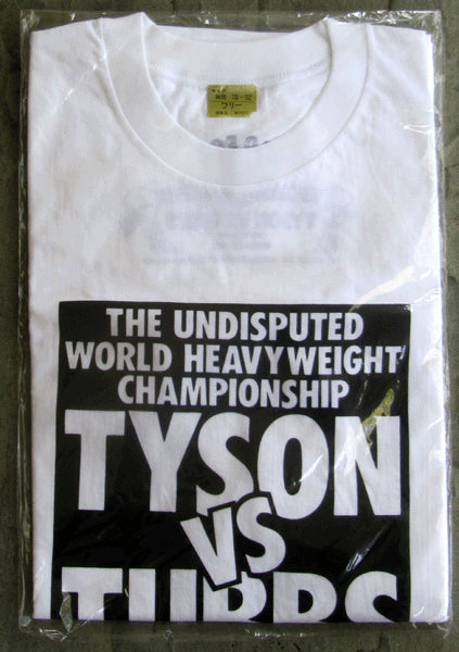TYSON, MIKE-TONY TUBBS SOUVENIR TEE SHIRT (SEALED IN PACKAGE-1988)