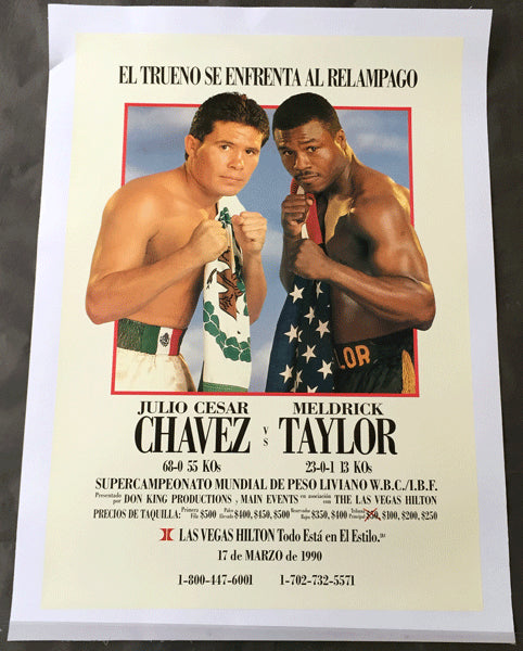 CHAVEZ, JULIO CESAR-MELDRICK TAYLOR I ON SITE POSTER (1990)