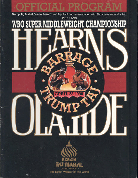 HEARNS, TOMMY-MICHAEL OLAJIDE OFFICIAL PROGRAM (1990)
