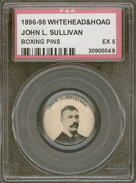 SULLIVAN, JOHN L. RARE SOUVENIR PIN (1896-98-PSA/DNA)
