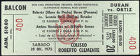 DURAN, ROBERTO-LEONCIO ORTIZ & WILFREDO GOMEZ-ANDRES HERNANDEZ FULL TICKET (1975)