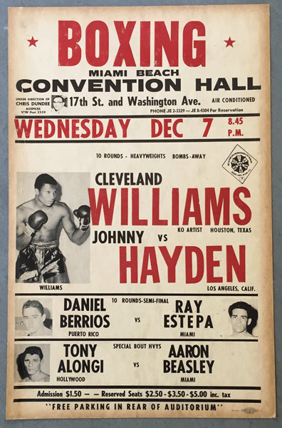 WILLIAMS, CLEVELAND-JOHNNY HAYDEN ON SITE POSTER (1960)