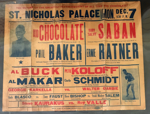 CHOCOLATE, KID-PHIL BAKER ON SITE POSTER (1936)