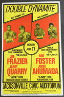 FRAZIER, JOE-JERRY QUARRY & BOB FOSTER-JORGE AHUMADA CLOSED CIRCUIT POSTER (1974)