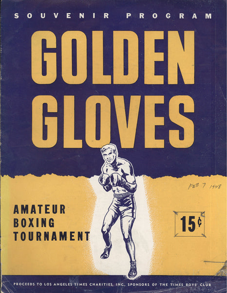HENRY, CLARENCE GOLDEN GLOVES FINALS OFFICIAL PROGRAM (1948)