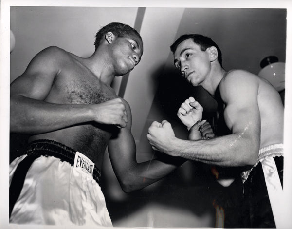 TURNER, GIL-VIC CARDELL WIRE PHOTO (1951-SQUARING OFF)