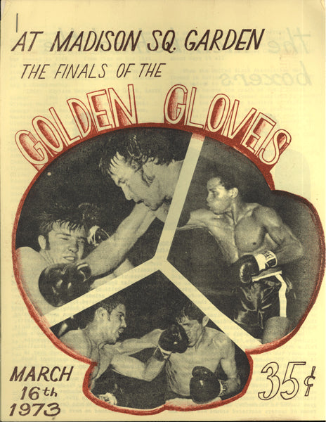 1973 NEW YORK GOLDEN GLOVES FINALS SOUVENIR PROGRAM (COONEY & HOWARD DAVIS, JR.)
