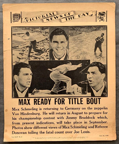 SCHMELING, MAX PICTORIAL NEWS OF DAY POSTER (1936)