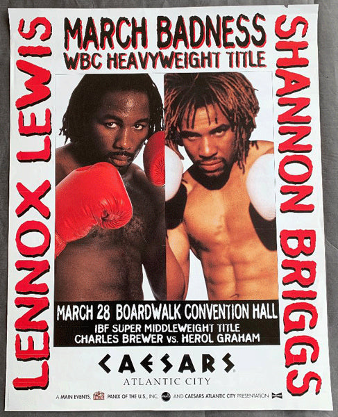 LEWIS, LENNOX-SHANNON BRIGGS ON SITE POSTER (1998)