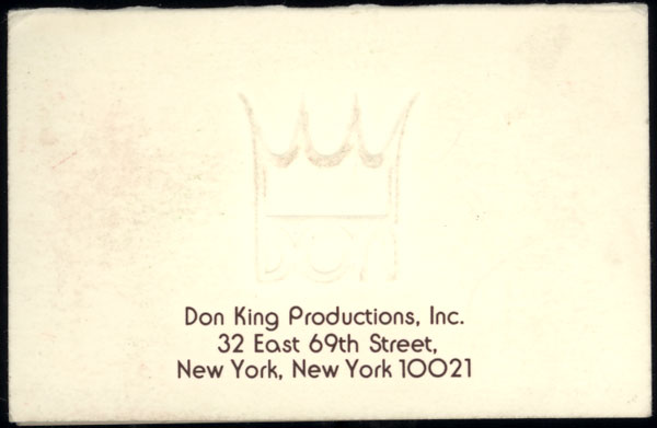 KING, DON BUSINESS CARD
