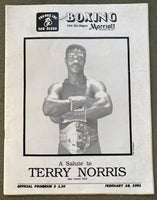 NORRIS, TERRY SALUTE TO OFFICIAL PROGRAM (1991)