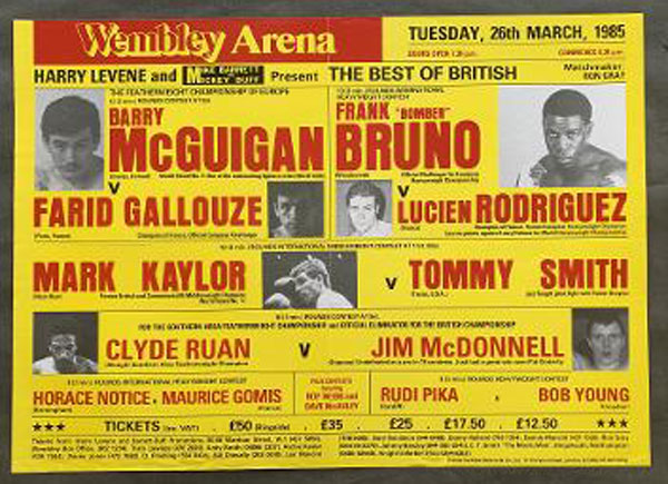 MCGUIGAN, BARRY-FARID GALLOUZE ON SITE POSTER (1985)
