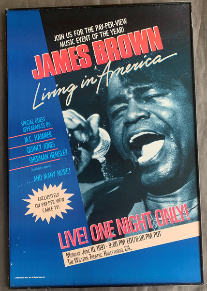 BROWN, JAMES LIVING IN AMERICA PAY PER VIEW POSTER (1991)